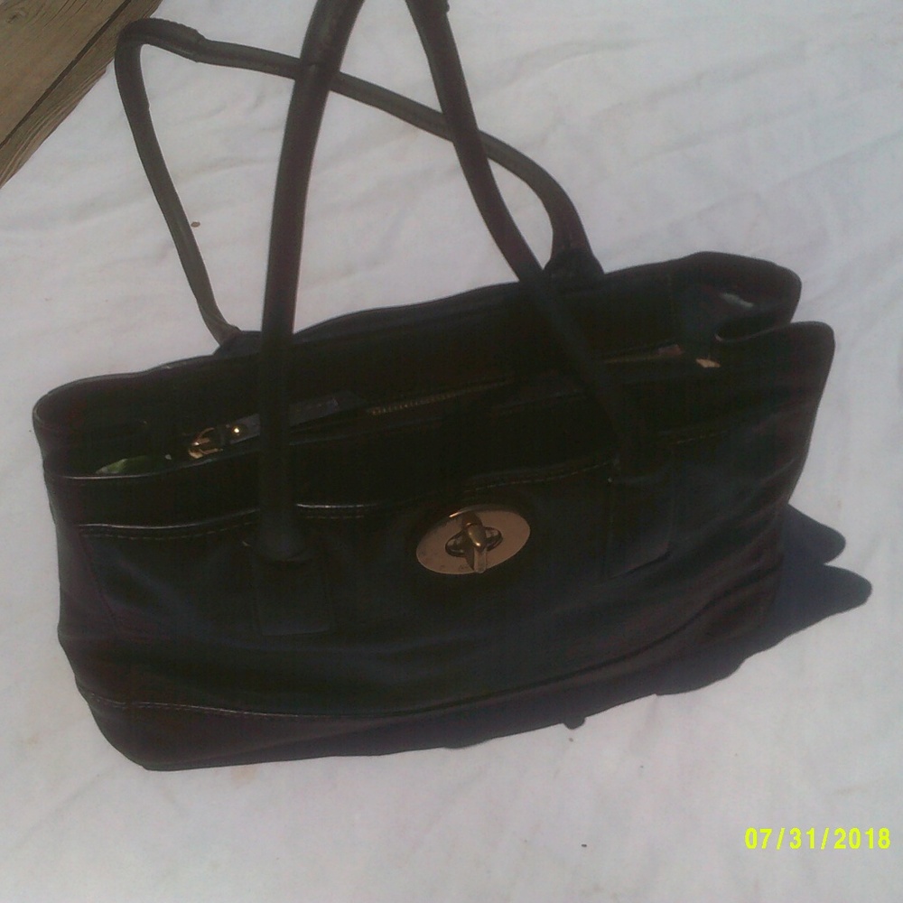 Large COACH Black Carryall Handbag